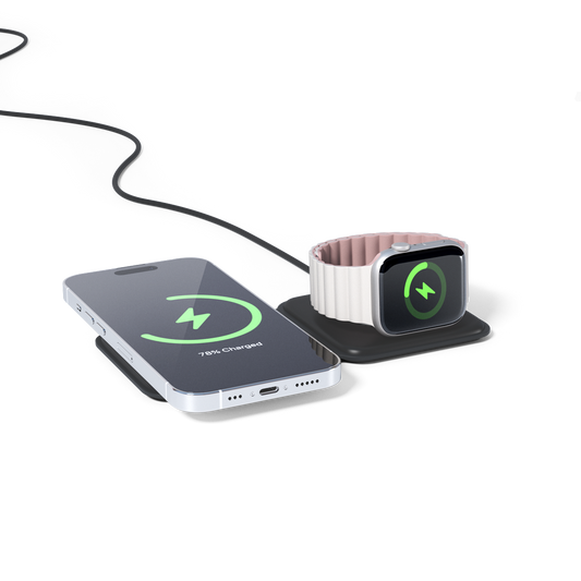 Spello 2in1 Portable Wireless Charger in Black