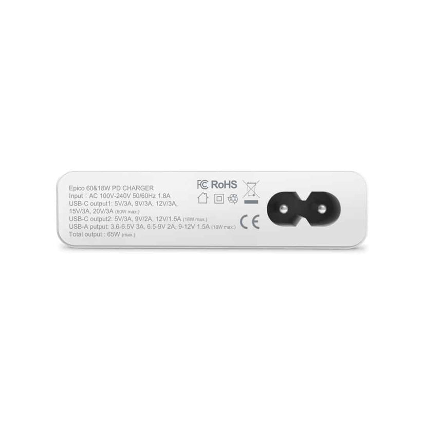 Epico 60W & 18W PD Charger - White