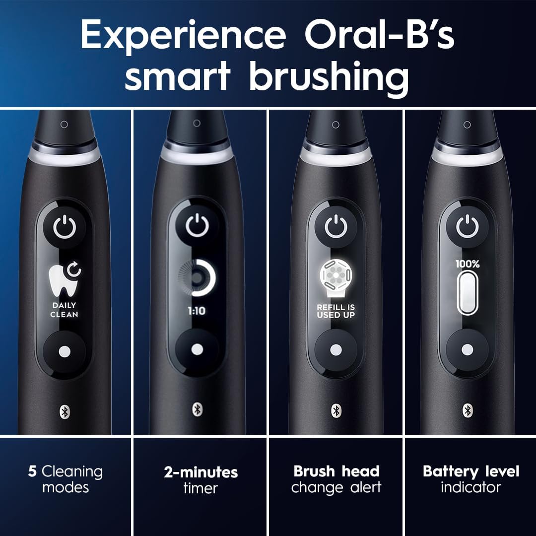 Oral B iO S6 Rech Electric Toothbrush Magnetic Black Lava