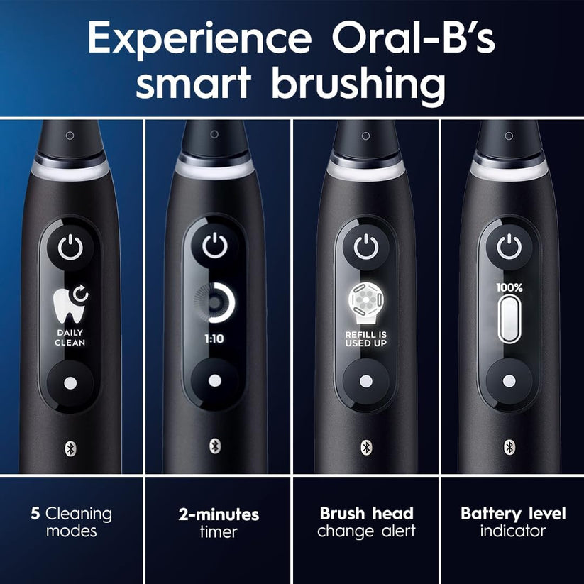 Oral B iO S6 Rech Electric Toothbrush Magnetic Black Lava