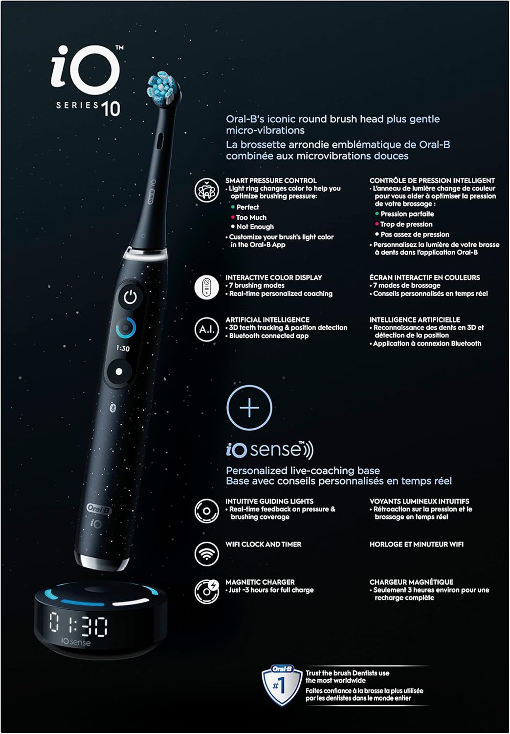 Oral-B iO Series 10 Electric Toothbrush Cosmic Black