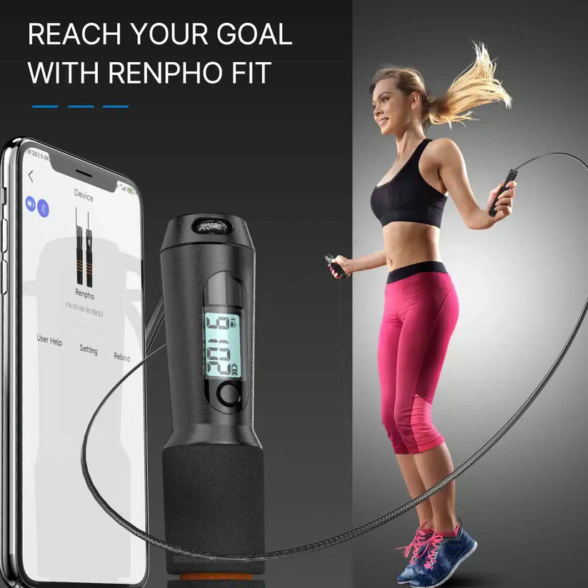 Renpho Smart Jump Rope - Black
