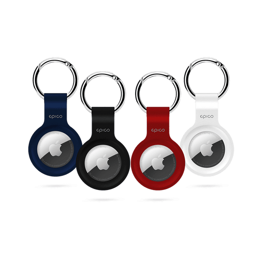 Epico Silicone Case for AirTag Pack Bundle (Black, White, Blue & Red)