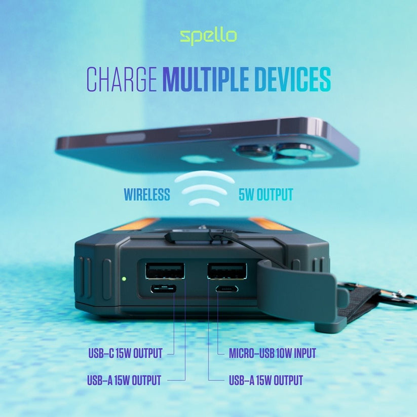 Spello 24,000mAh Solar Power Bank