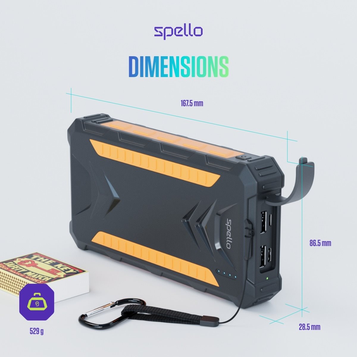 Spello 24,000mAh Solar Power Bank