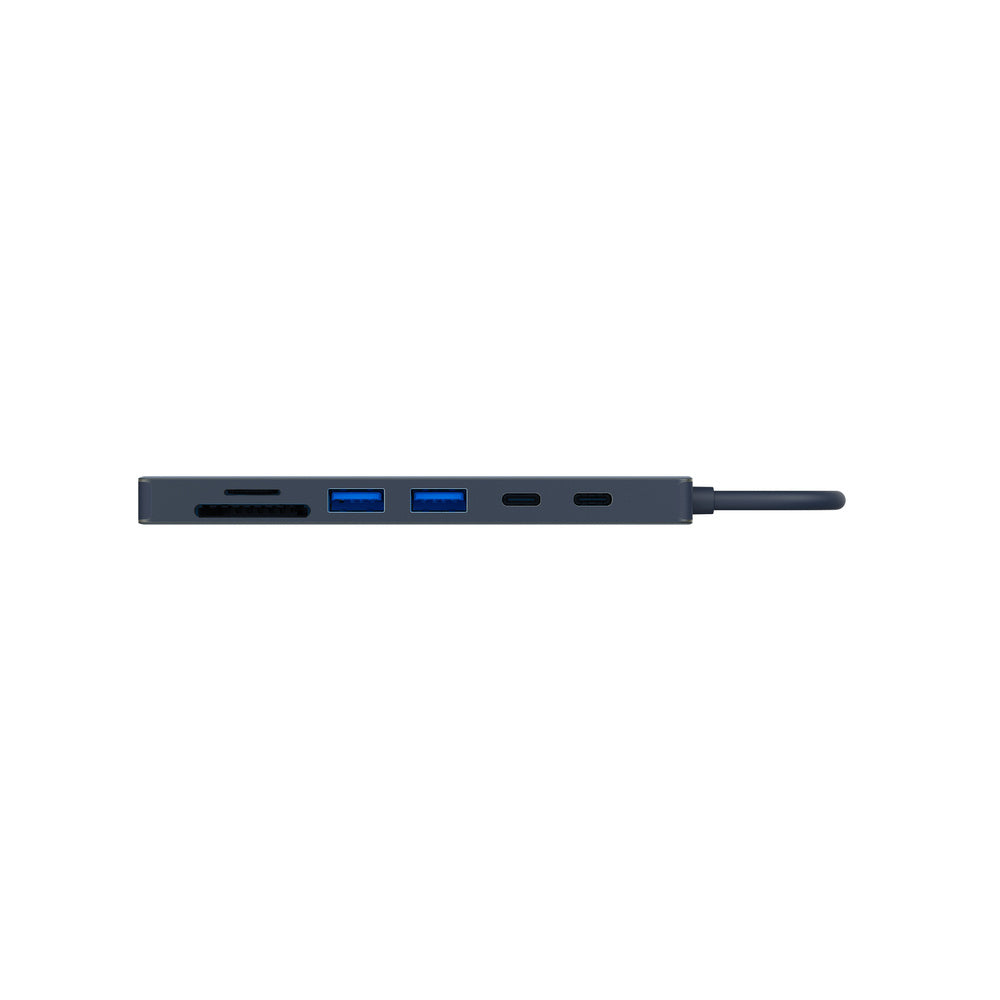 JCPal Linx USB-C 7in1 Hub(2*USB3.0+USB C3.1+HDMI/60Hz+SD/TF3.0+PD100W) - Indigo