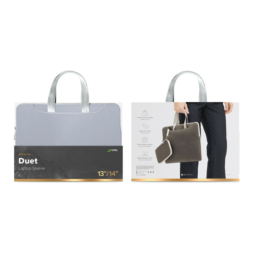 JCPaL Duet Laptop Sleeve 13/14" - Slate&Light Blue