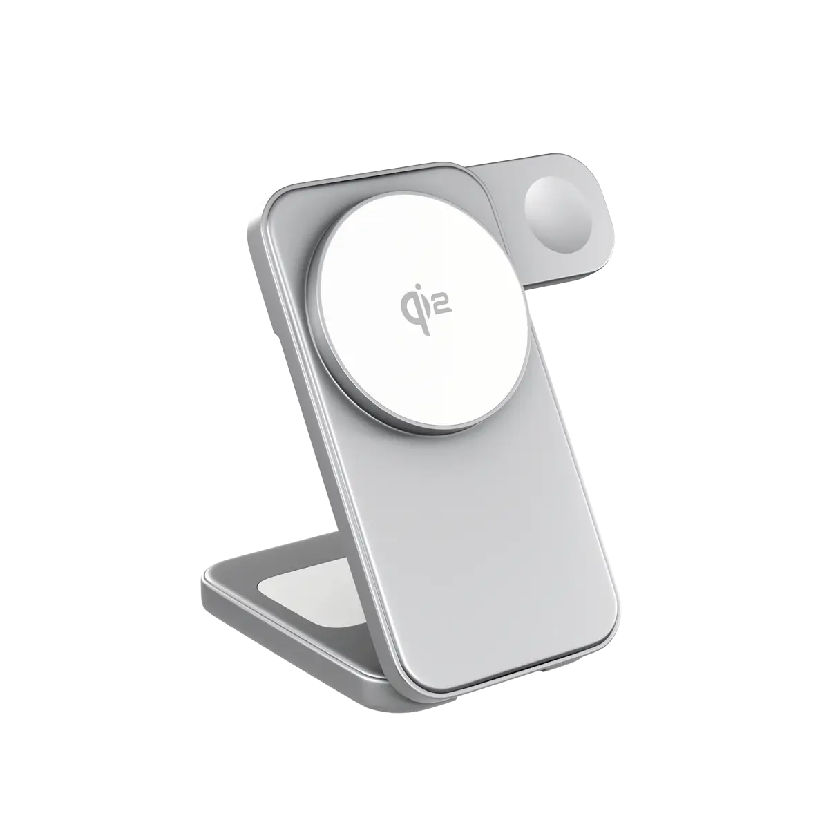 Spello ForceBase Qi2 3-in-1 Wireless Stand – Silver