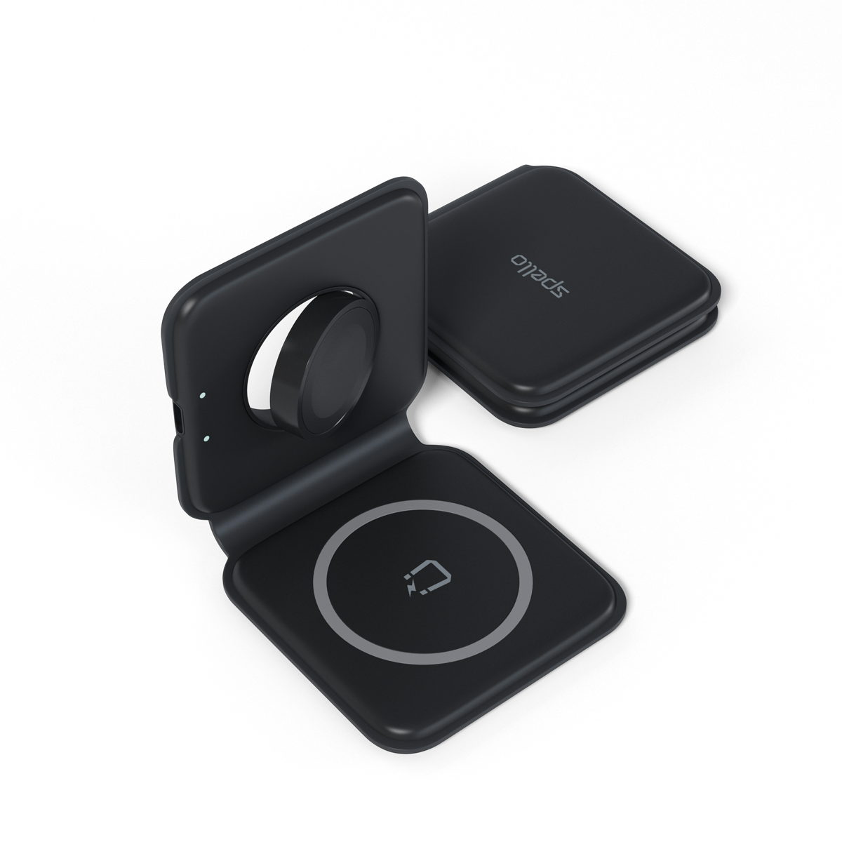 Spello 2in1 Portable Wireless Charger in Black