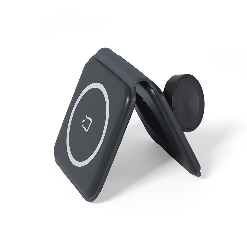 Spello 2in1 Portable Wireless Charger in Black