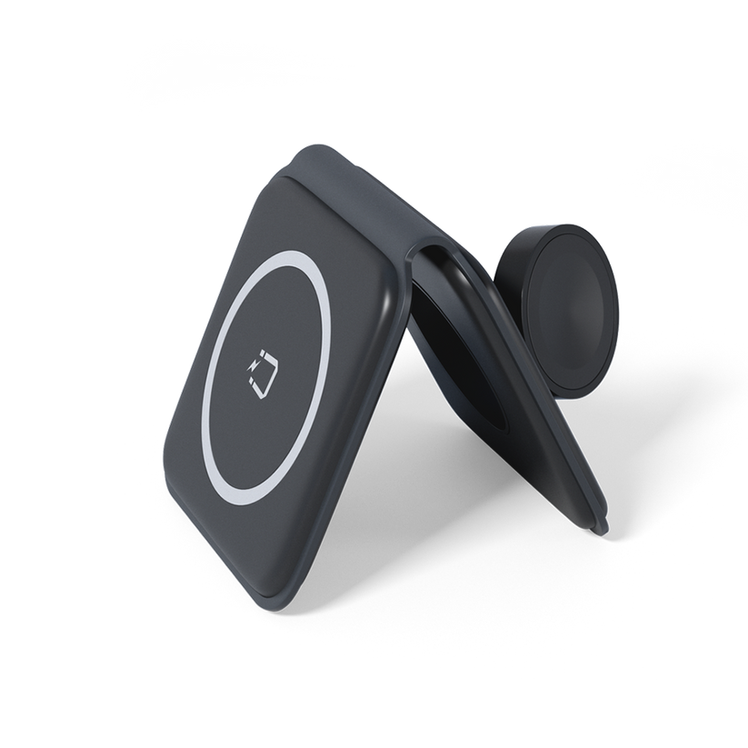 Spello 2in1 Portable Wireless Charger in Black