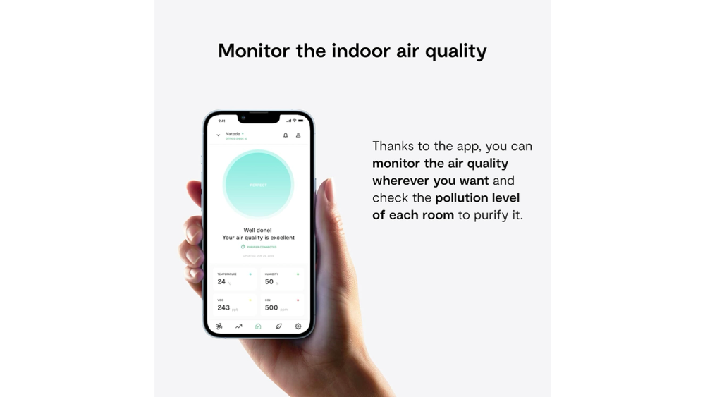 Vitesy  Natede Smart: Natural Air Purifier and Monitoring