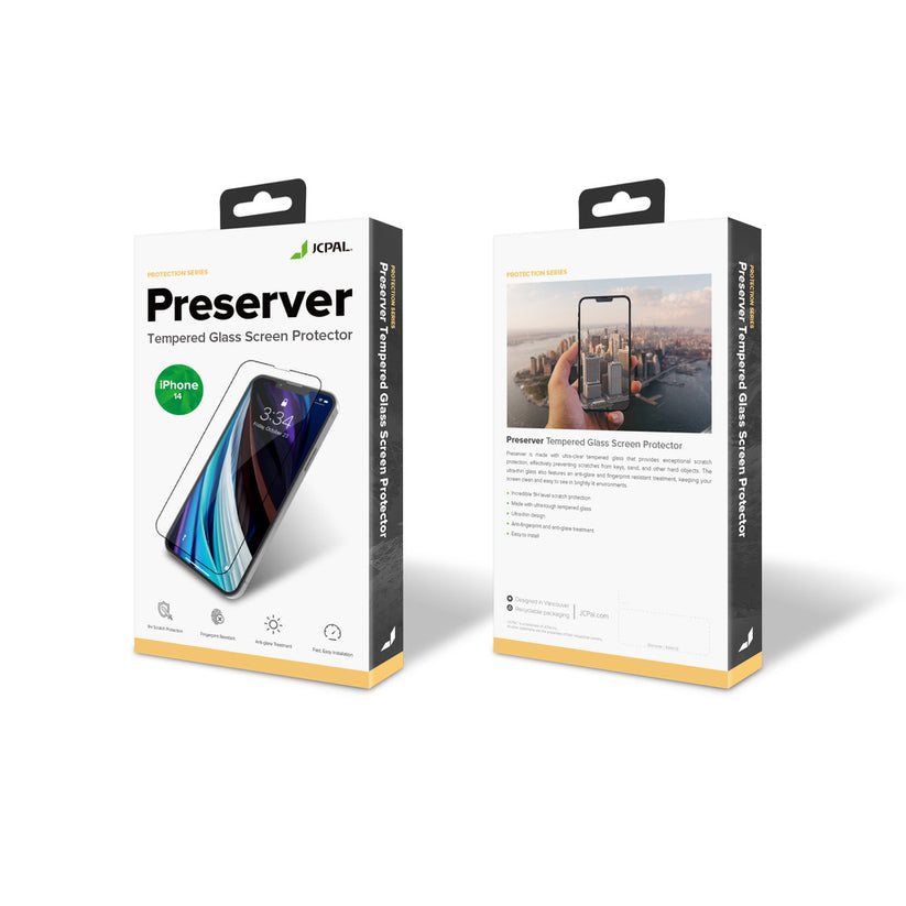 JCPal Preserver Tempered Glass Screen Protector for iPhone 14 Series