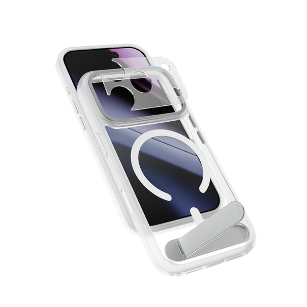 Epico HeroStand Pro Mag+ Case 18 Pro Max foldable stand - transparent matte