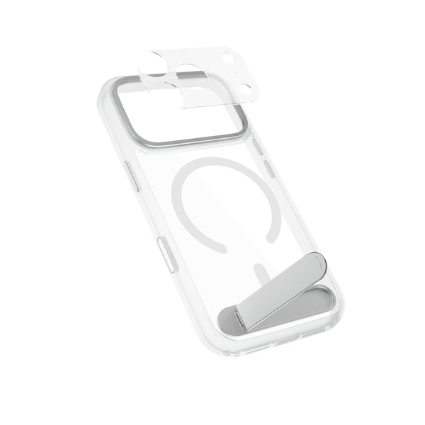 Epico HeroStand Pro Mag+ Case 18 Pro Max foldable stand - transparent matte
