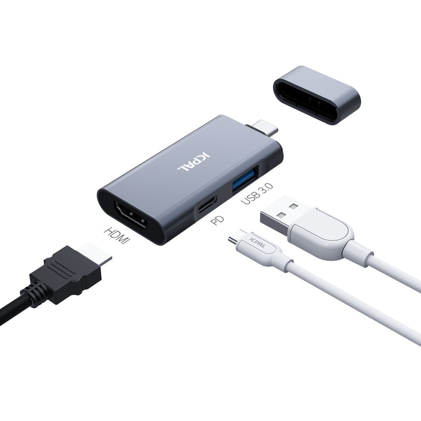 JCPal USB-C 3-in-1 Travel Hub