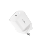 Spello ForceBoost GaN 45W Wall Charger SA45b with Type G charger - white