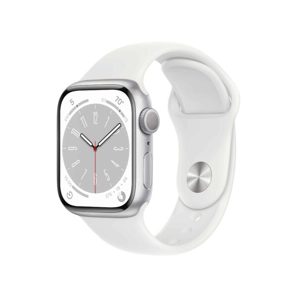 Apple_Watch_Series_8_GPS_41mm_Silver_Aluminum_White_Sport_Band_PDP_Image_Position-1__WWEN