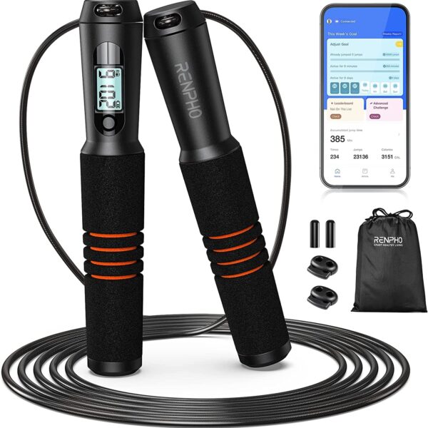Renpho Smart Jump Rope - Black