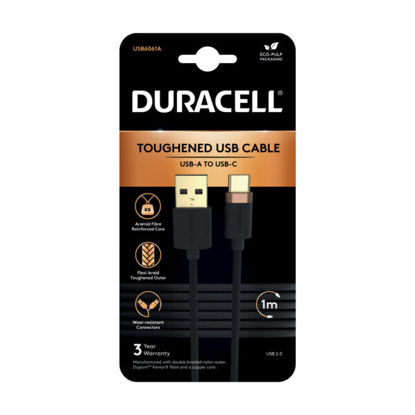 Duracell Toughened USB Cable USB-A to USB-C