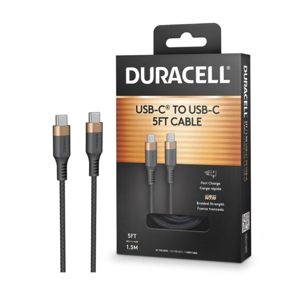 Duracell Toughened USB Cable USB-C to USB-C