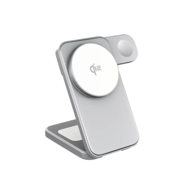 Spello ForceBase Qi2 3-in-1 Wireless Stand – Silver