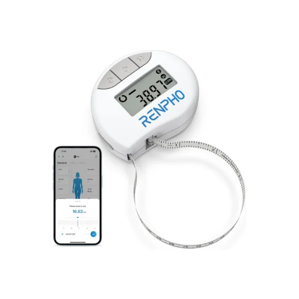 RENPHO Smart Tape Measure BLE Lithium Button