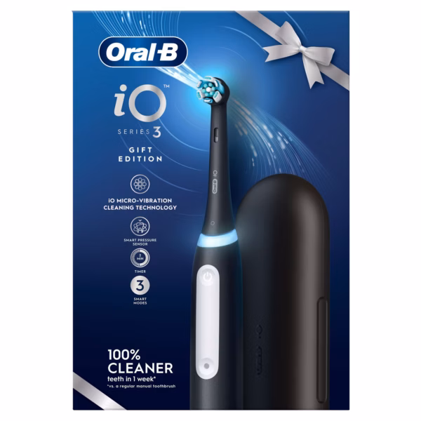 Oral-B iO Series 3 Magnetic Black Electric Toothbrush & Travel