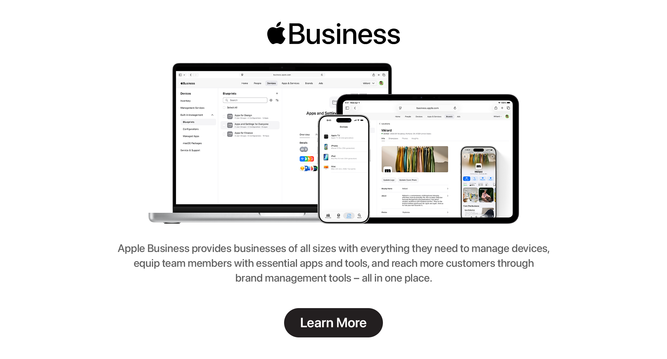 Apple Business Learn More